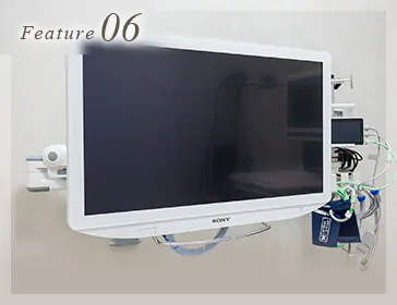 大型ハイビジョン液晶モニターによる精密検査