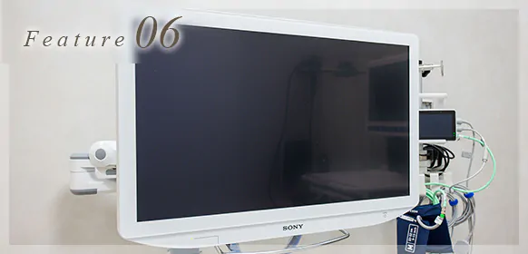 大型ハイビジョン液晶モニターによる精密検査