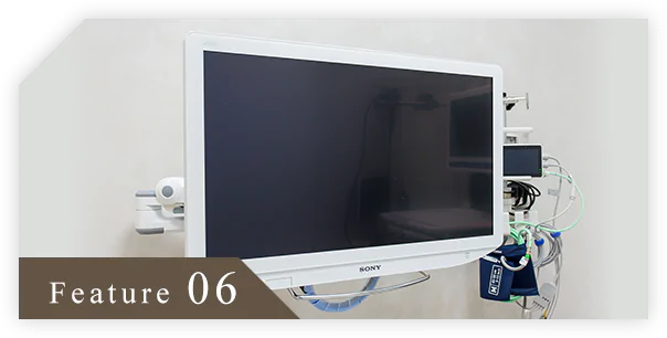 大型ハイビジョン液晶モニターによる精密検査